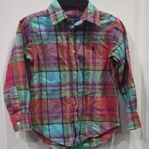 Ralph Lauren Multicolor Plaid Kids Button Down Shirt